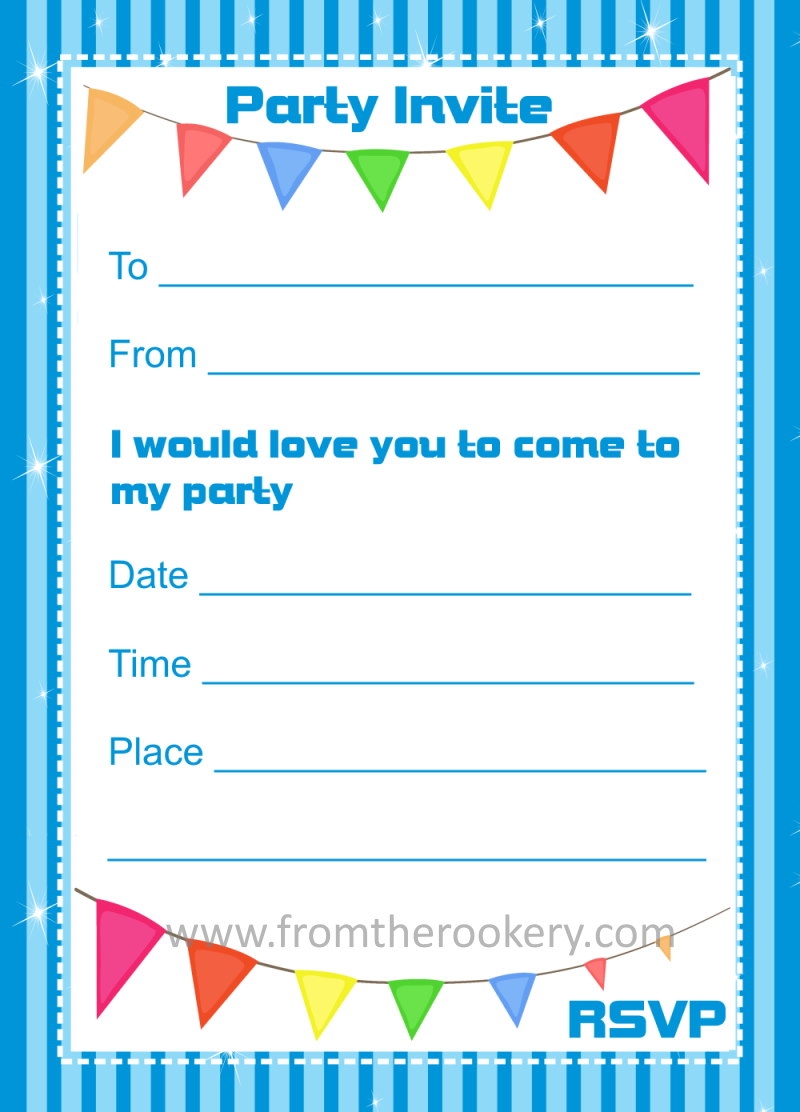 Party Invites Printable