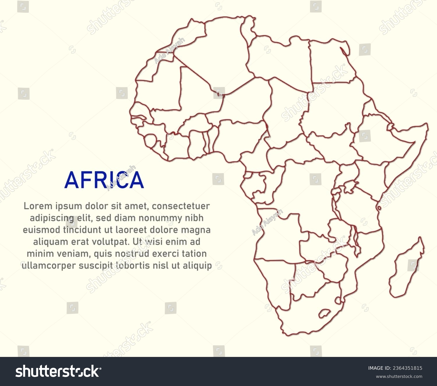 africa printable map