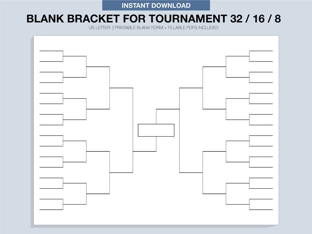 Blank Tournament Bracket Printable Fillable PDF Single Worksheets Library Blank Tournament Bracket Printable Fillable PDF Single Worksheets Library