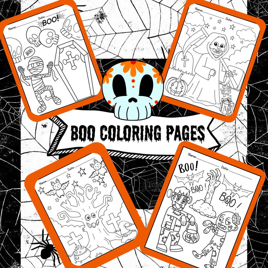 BOO Coloring Pages Halloween Art Activities Great For Morning 