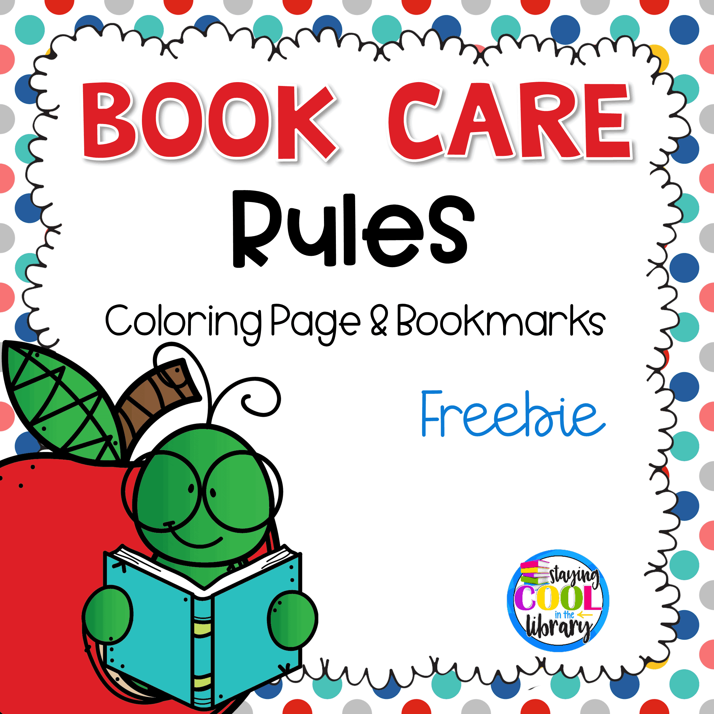 Book Care Rules Coloring Page U0026 Bookmarks Free 