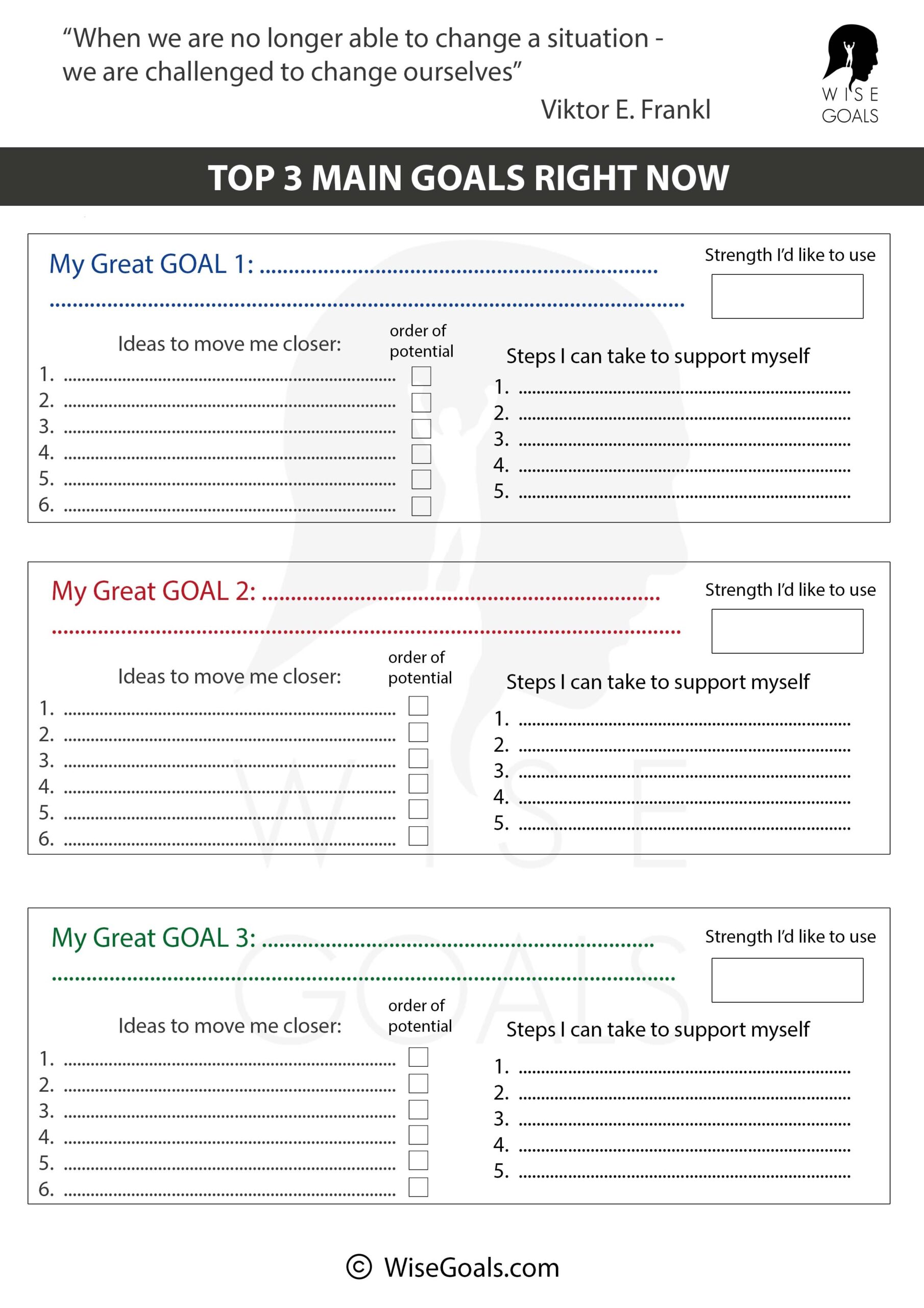 Break Through With 11 Stylish Goal Setting Worksheets PDF FREE 