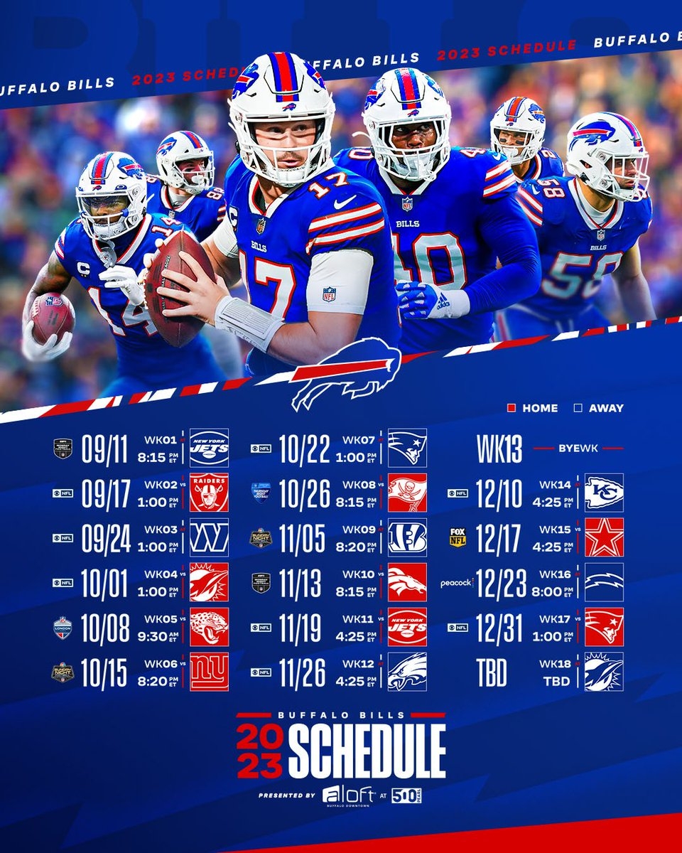 Buffalo Bills Printable Schedule