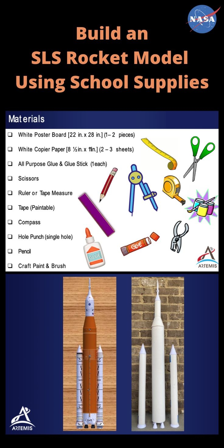 Build A Model SLS Rocket With School Supplies