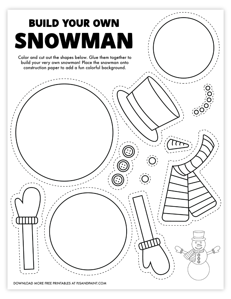 Snowman Cutout Printable
