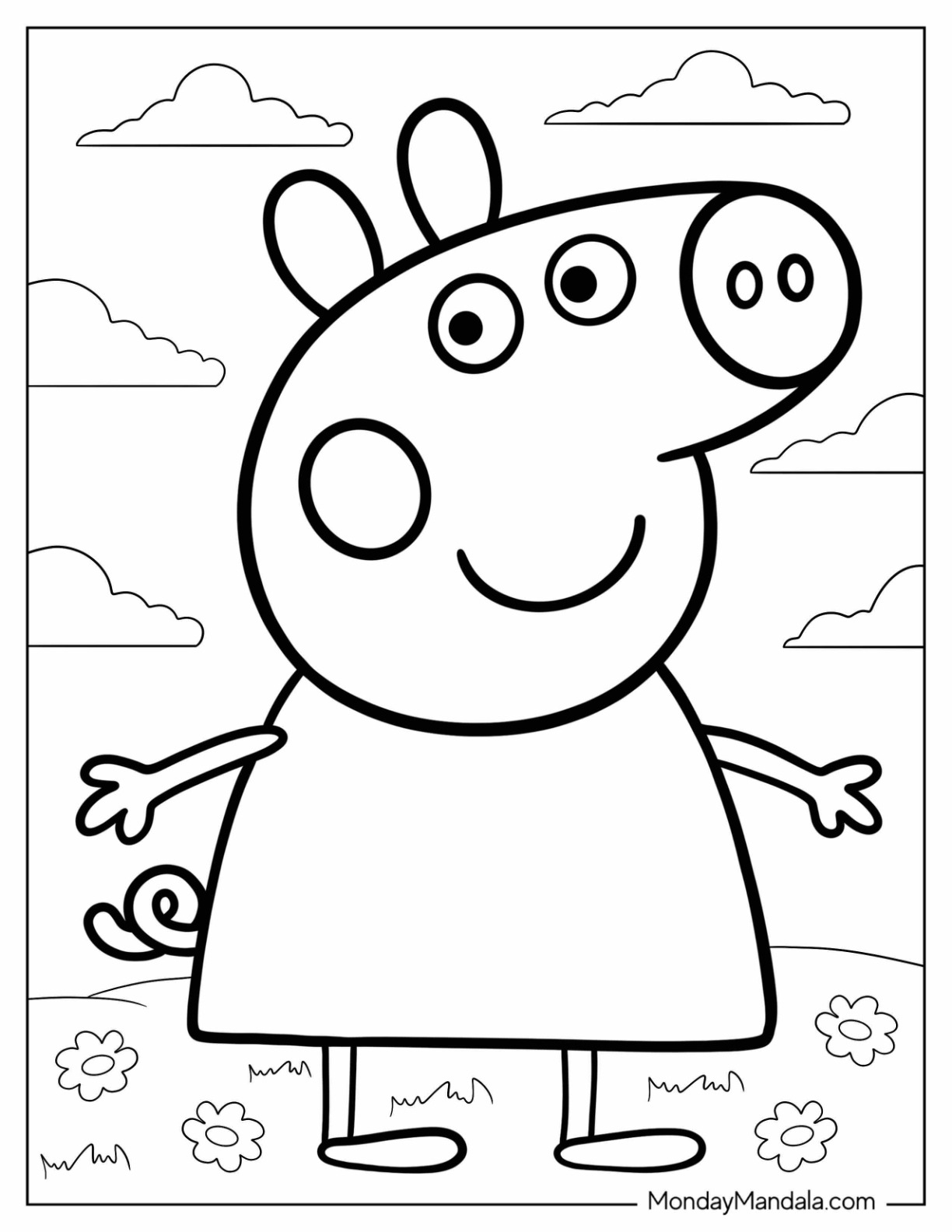 cartoon printable coloring pages