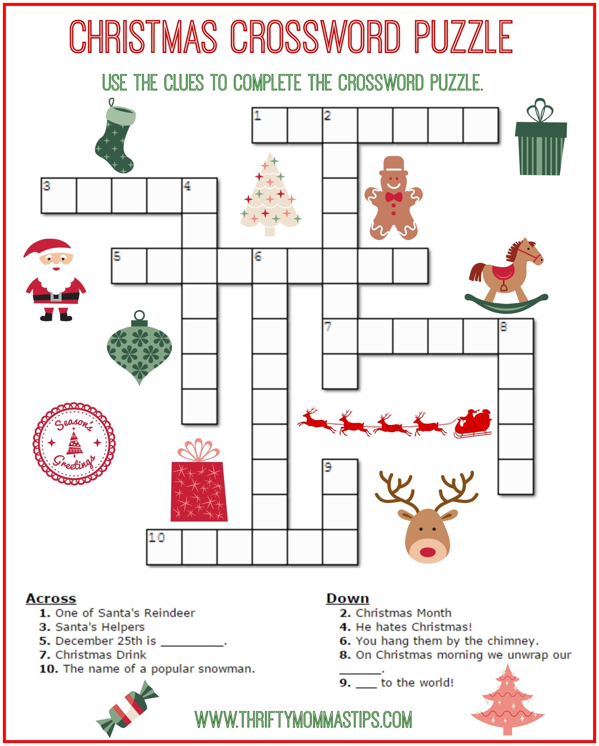 printable easy crosswords