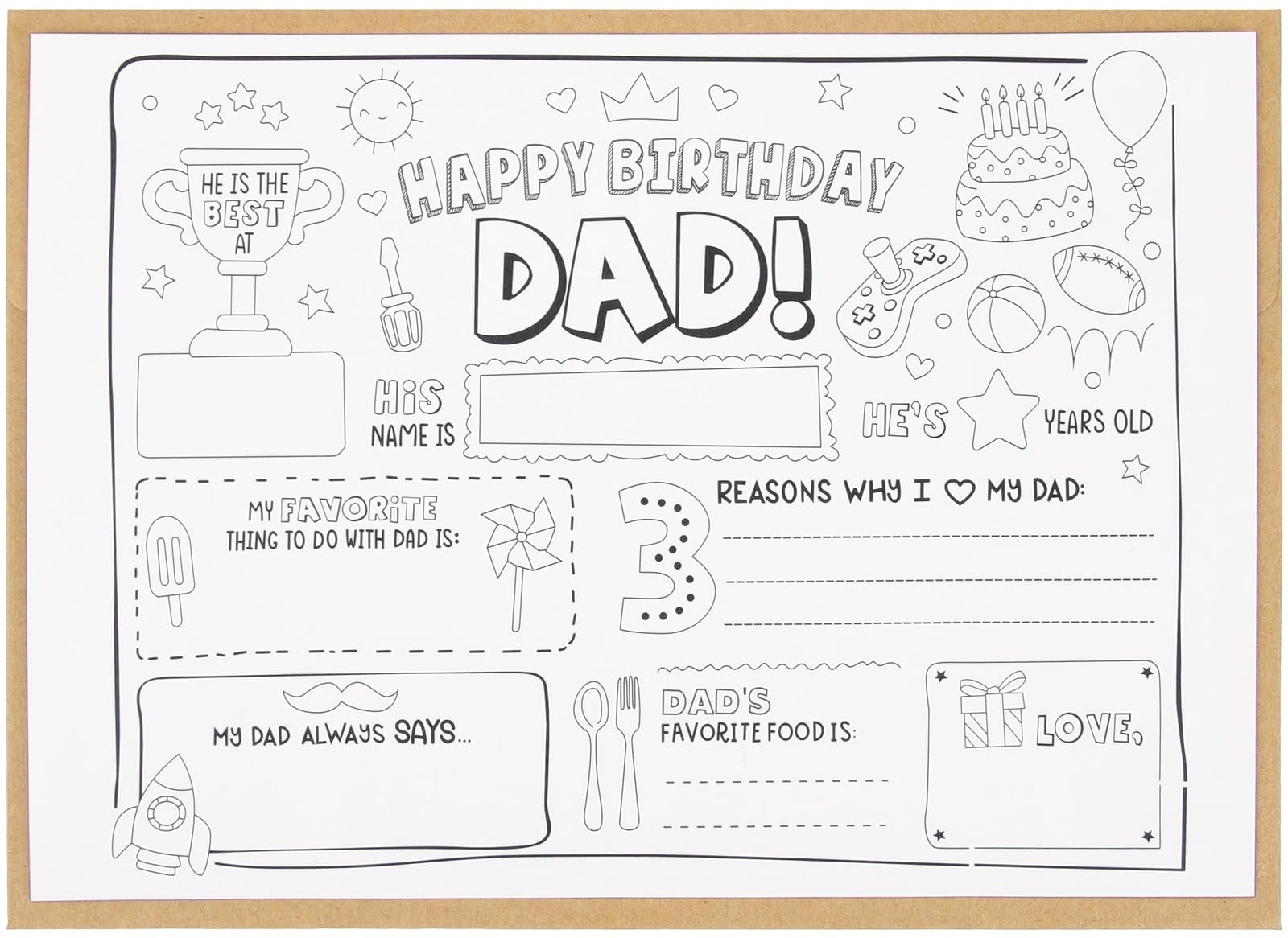 Dad Birthday Card Printable