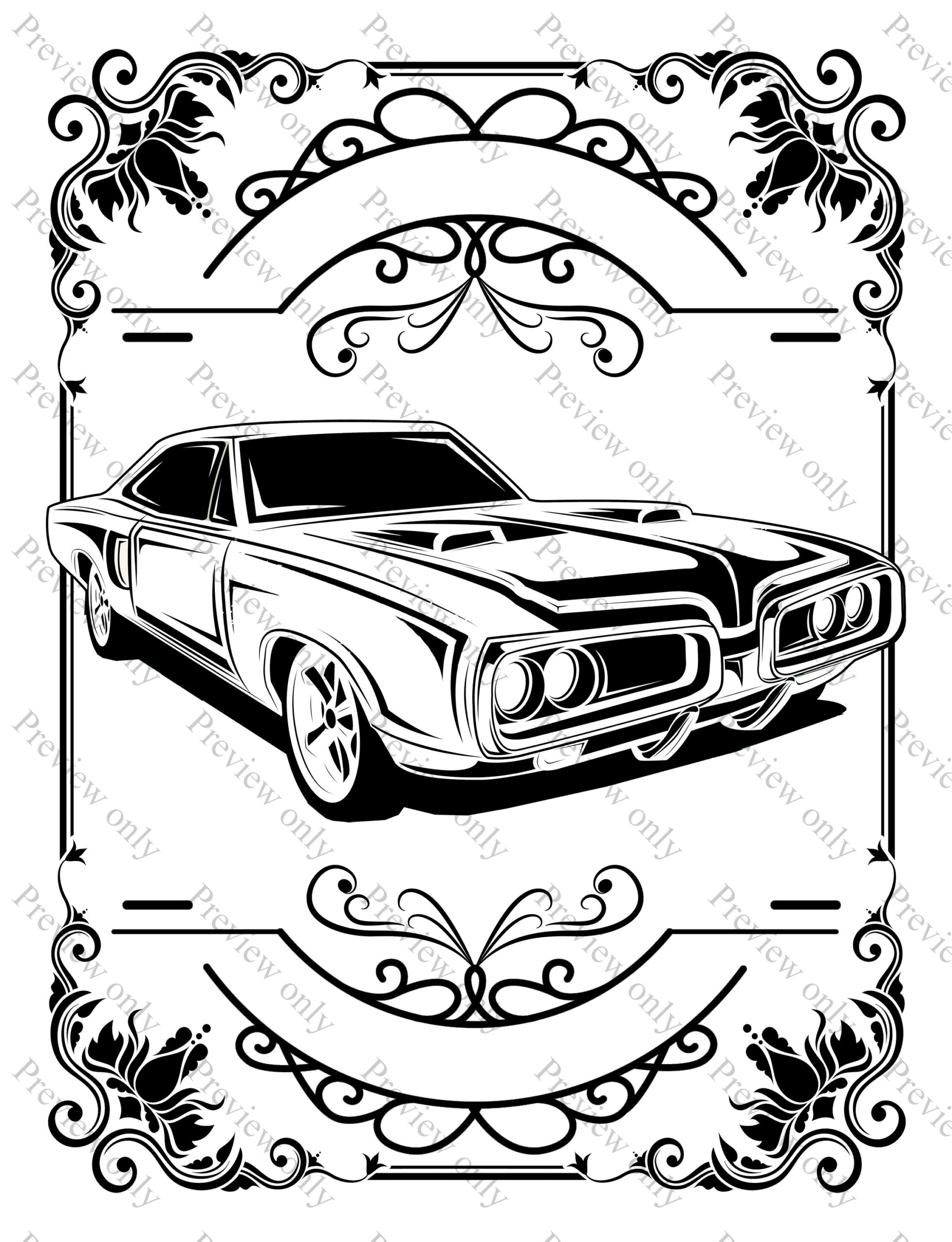 Classic Cars Coloring Pages 3 Pack Print And Color Vehicles 