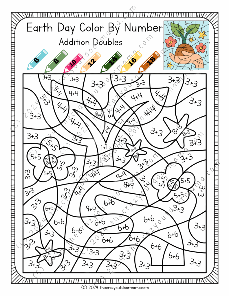 printable color by number for kids