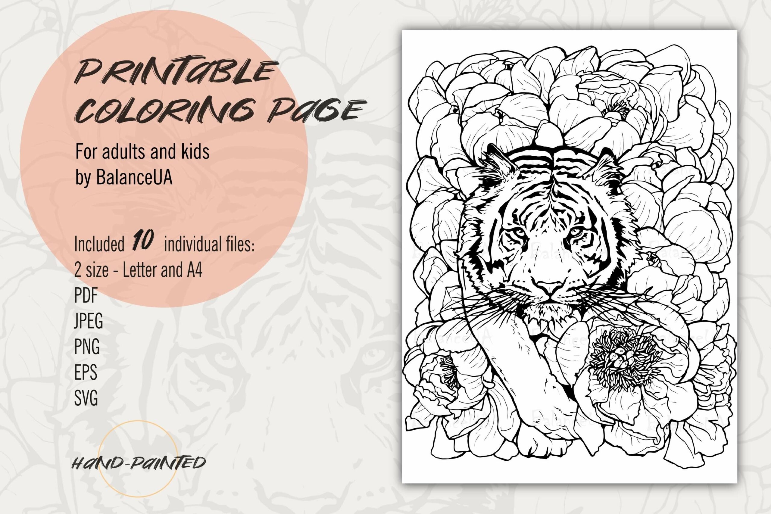 printable tiger pictures to color