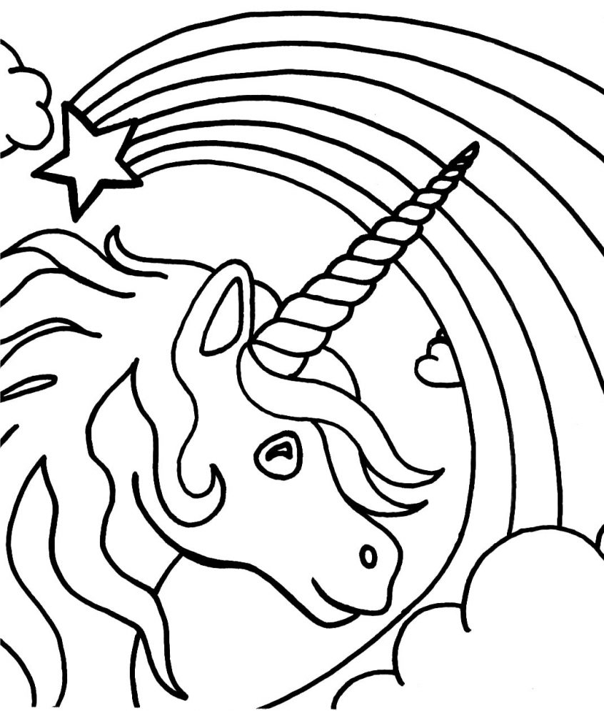 rainbow coloring page printable