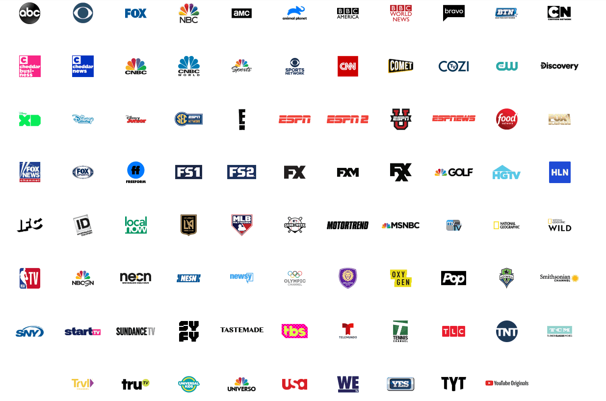 Youtube Tv Channel Guide Printable