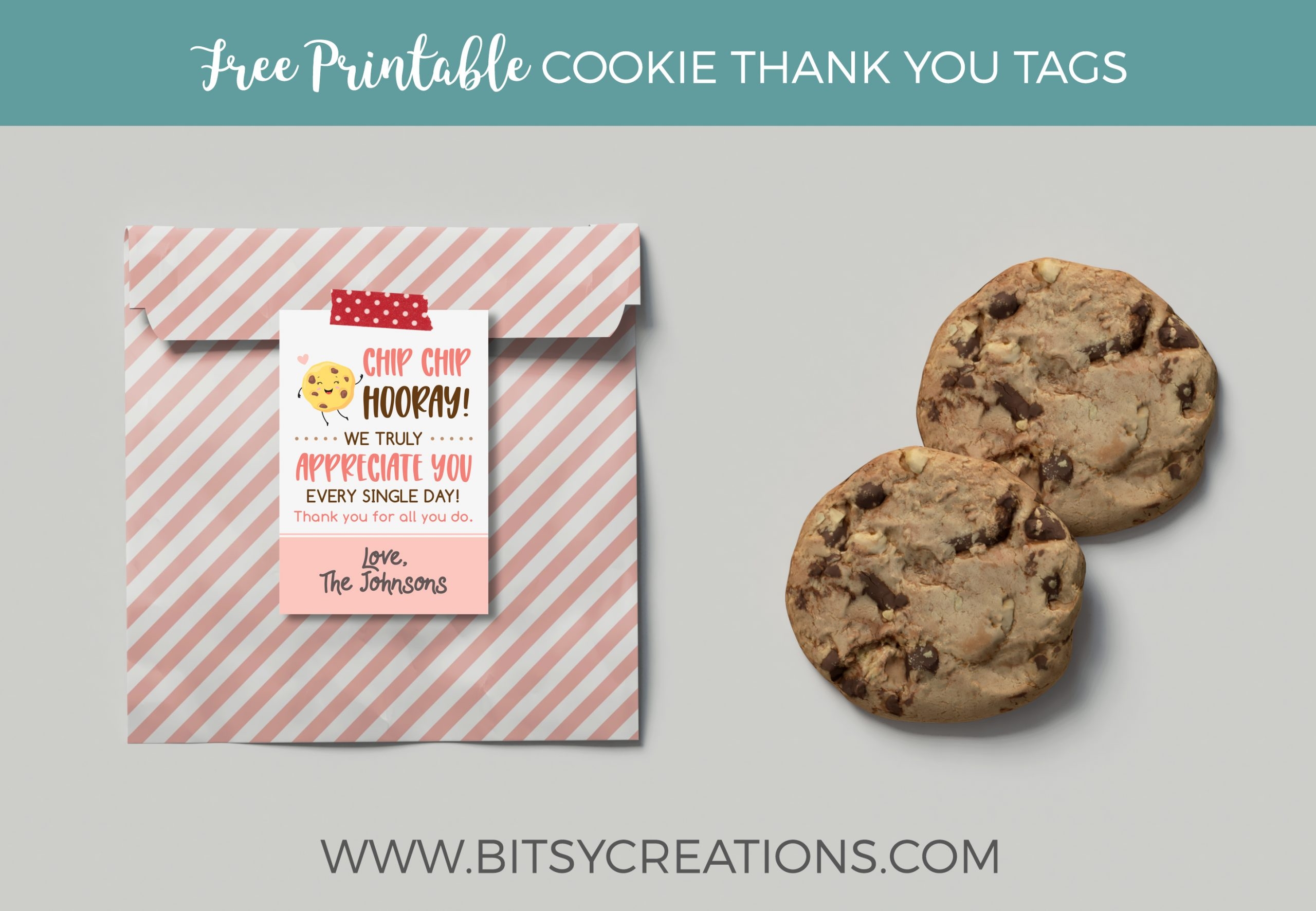 Cookie Thank You Tags Free Printable Hangtags From BitsyCreations