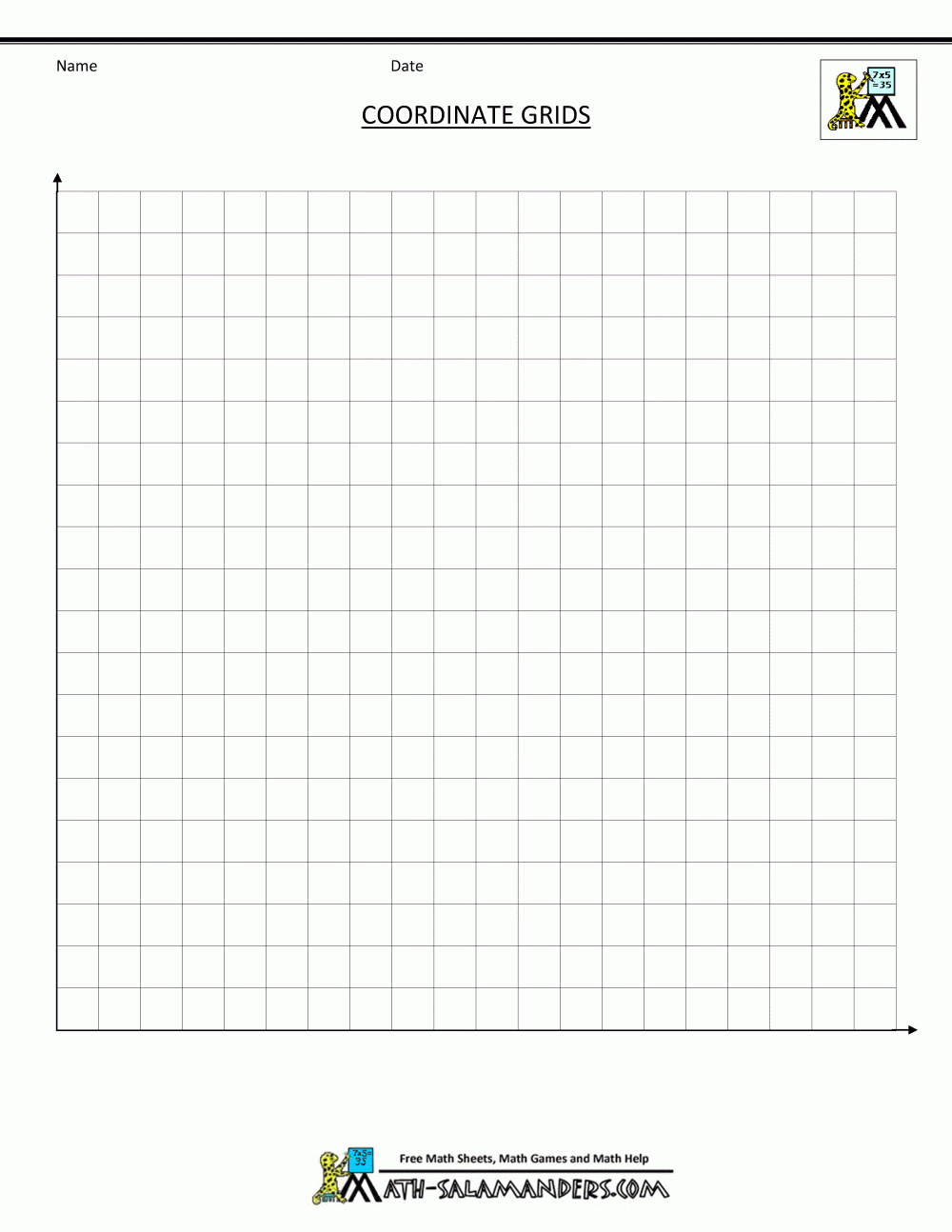 Coordinate Plane Grid Worksheets Library