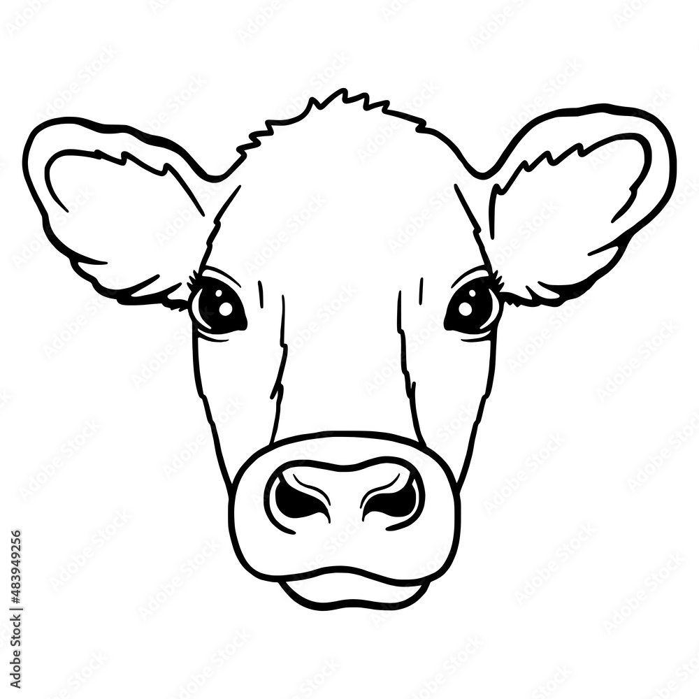 printable cow outline