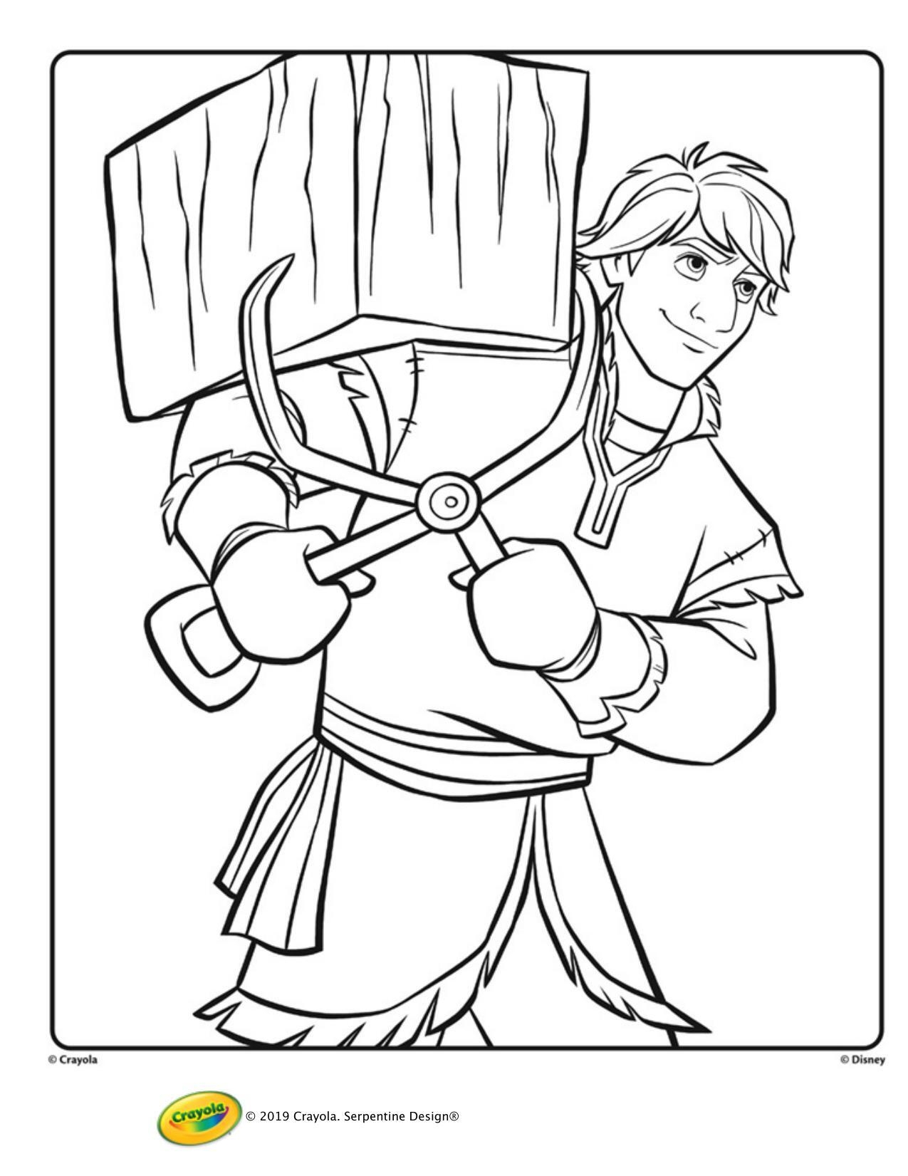 Crayola Canada Kristoff From Disney Frozen 2 Carrying Ice Colouring Crayola Canada Kristoff From Disney Frozen 2 Carrying Ice Colouring