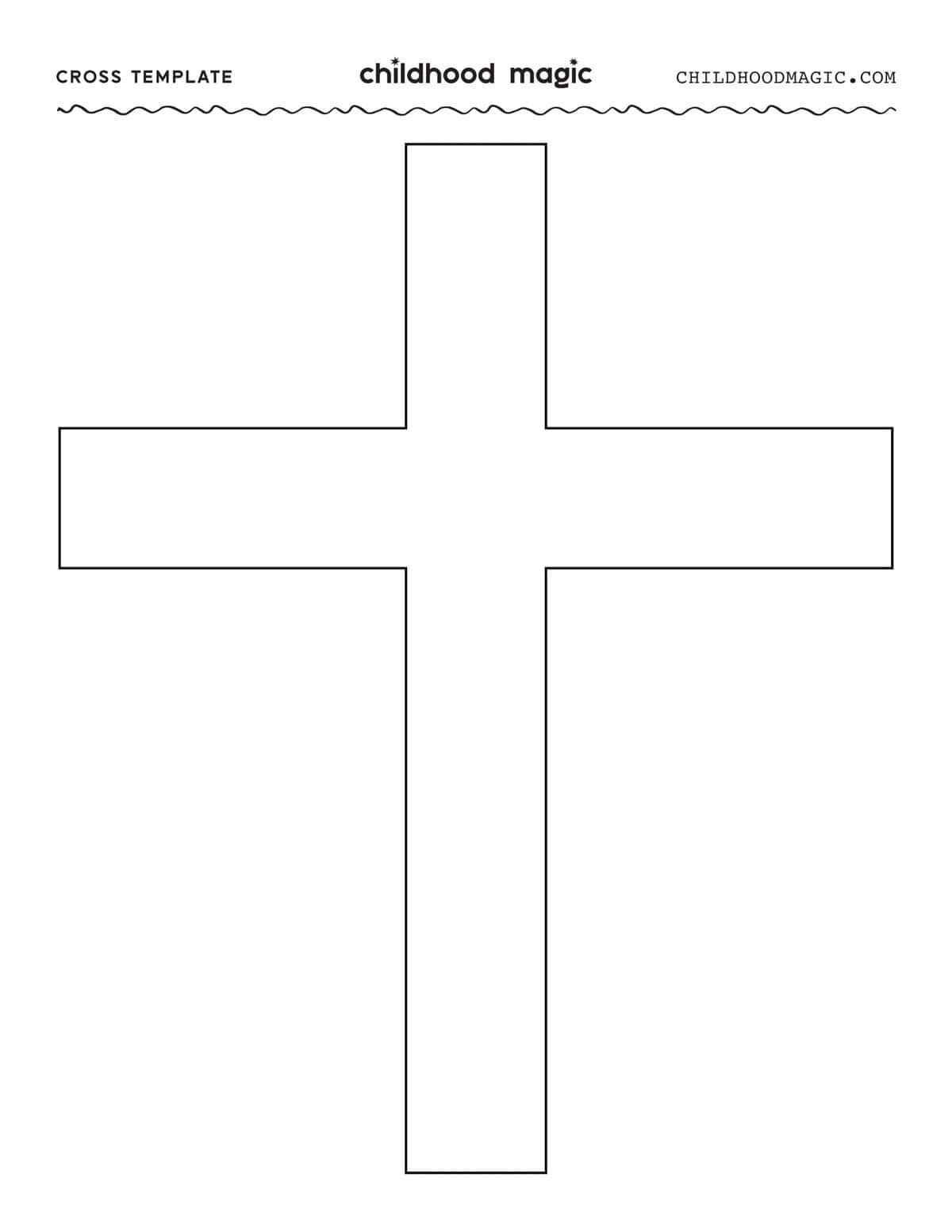 Cross Template Free Printable Childhood Magic
