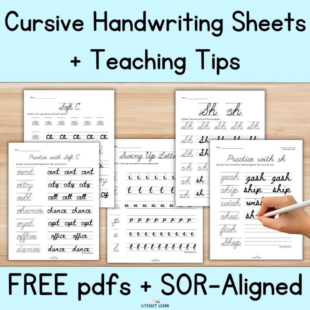 cursive handwriting printable worksheets