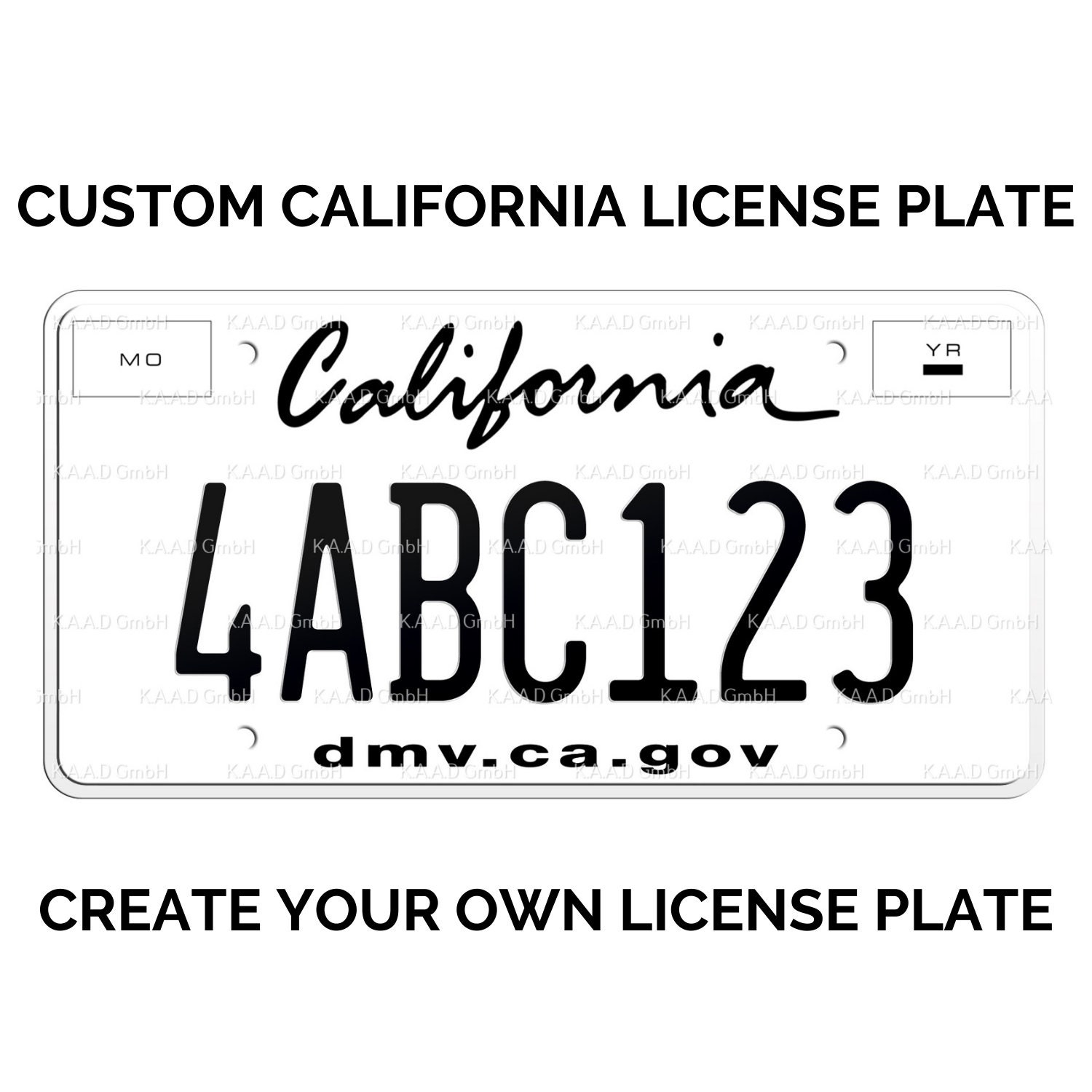 Custom California License Plate Replica California License Plate Dmv ca gov California License Plate With YOUR TEXT Etsy