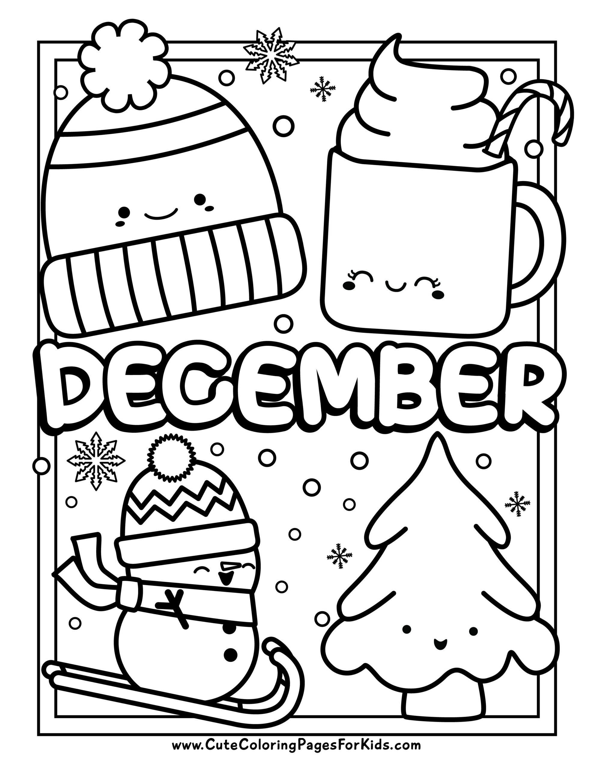 Free Printable December Coloring Pages