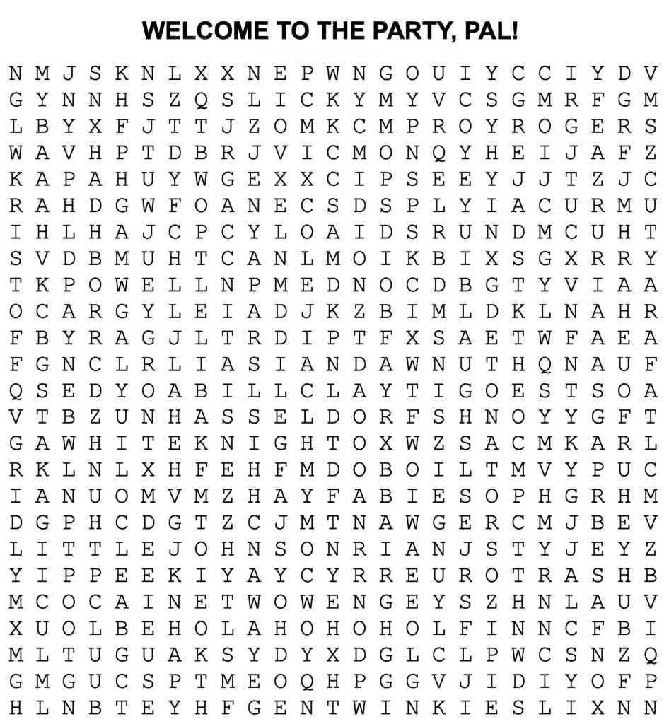 hard printable word search