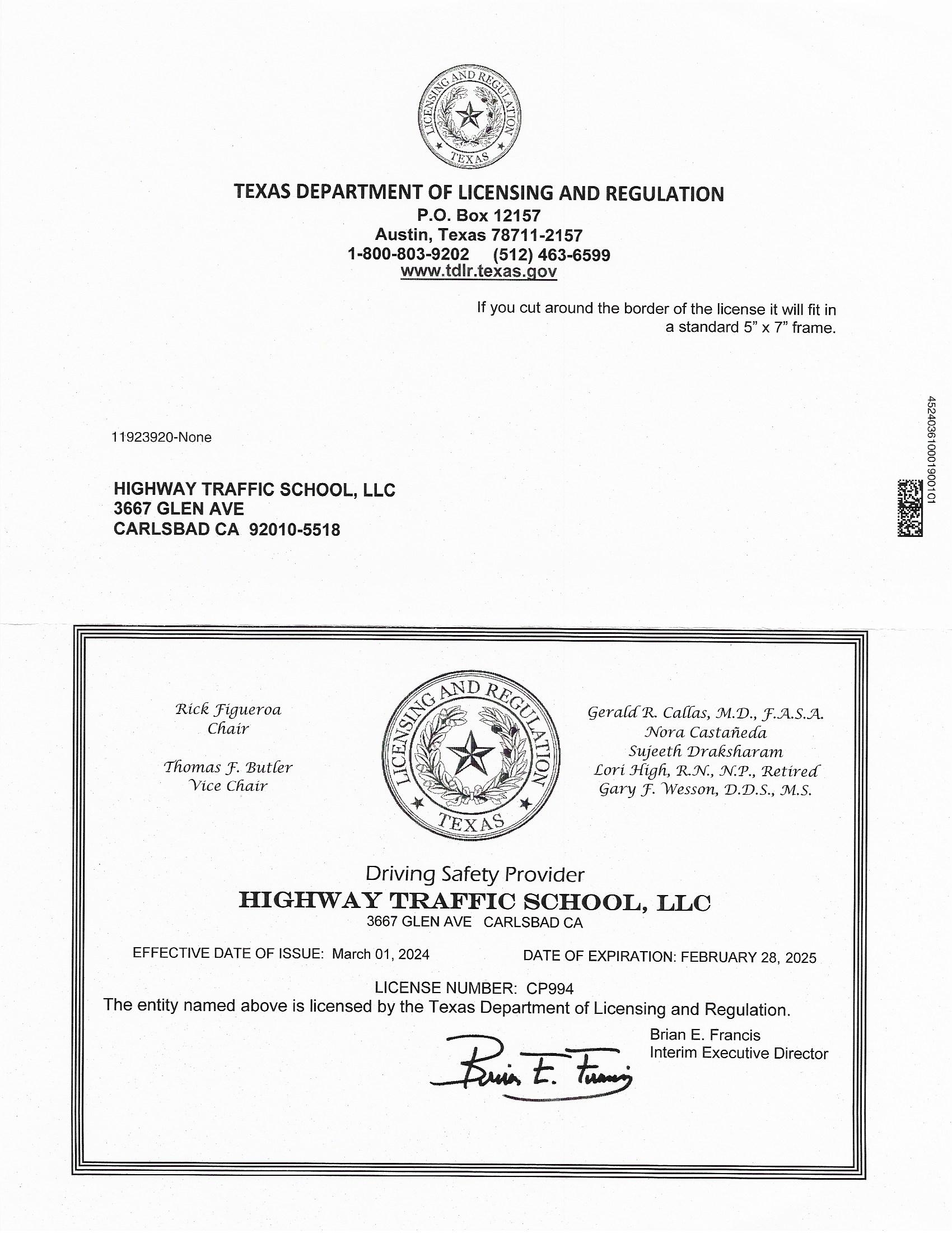Online Defensive Driving Course Texas With Printable Certificate