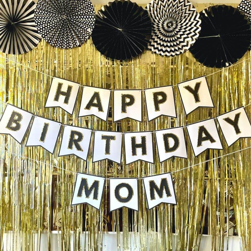 DIY Black And Gold Birthday Banner Free Printable Template DIY Black And Gold Birthday Banner Free Printable Template