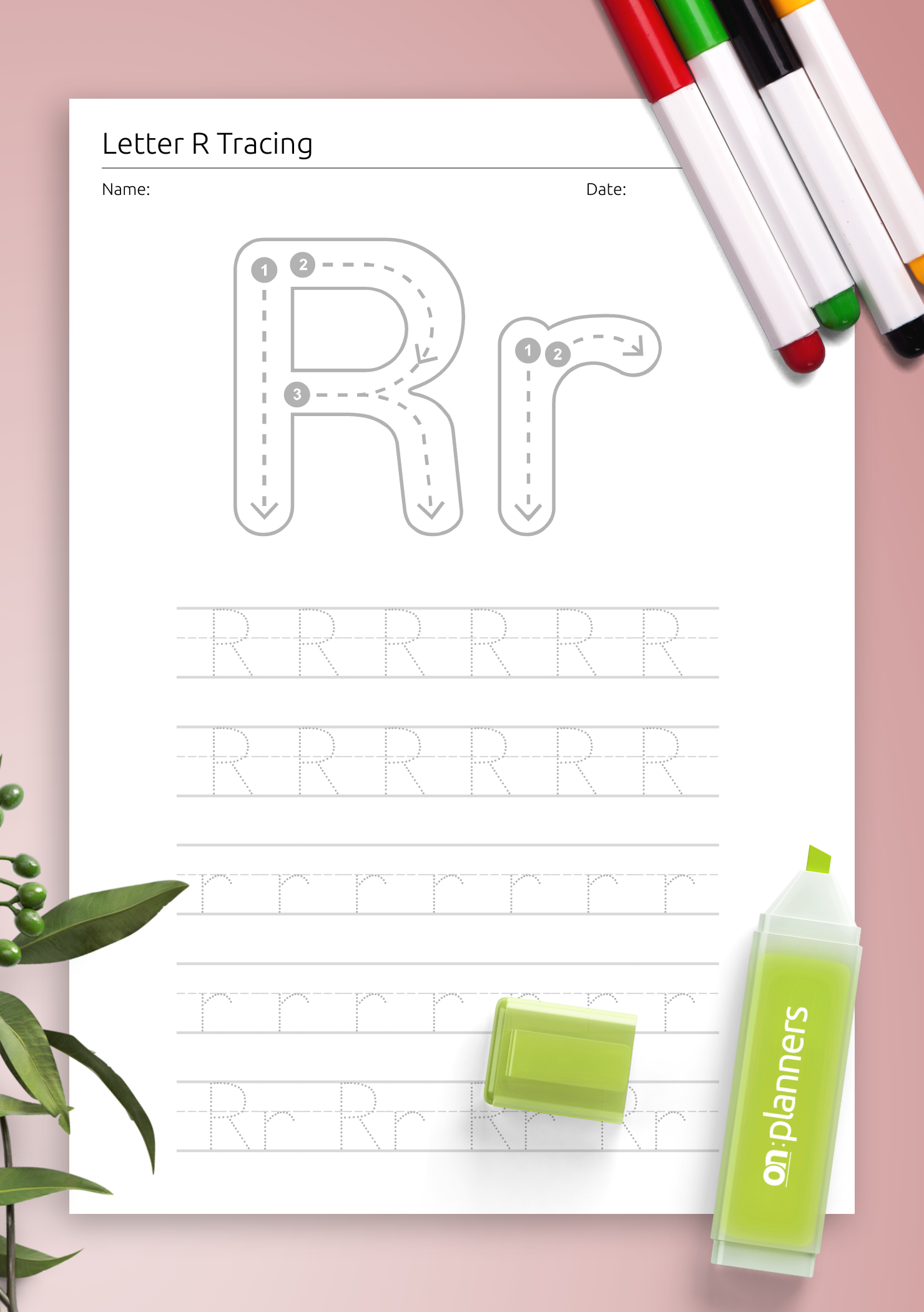letter r template printable