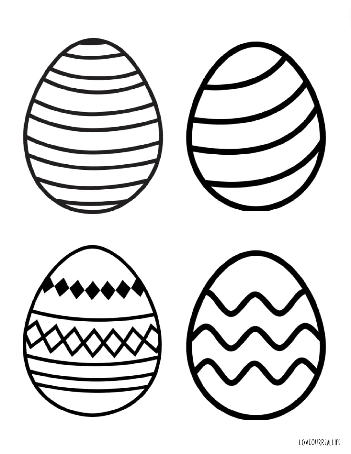 Easter Egg Coloring Pages And FREE Printable Egg Templates Love 