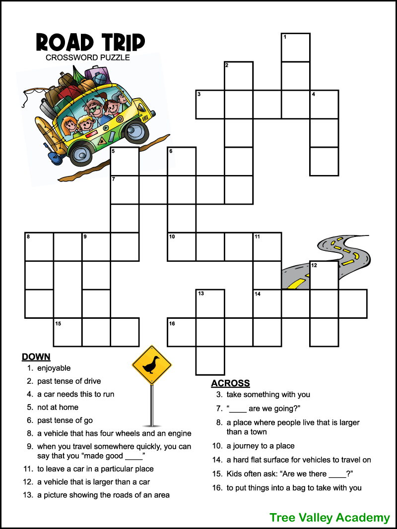 Easy Printable Crossword Puzzle