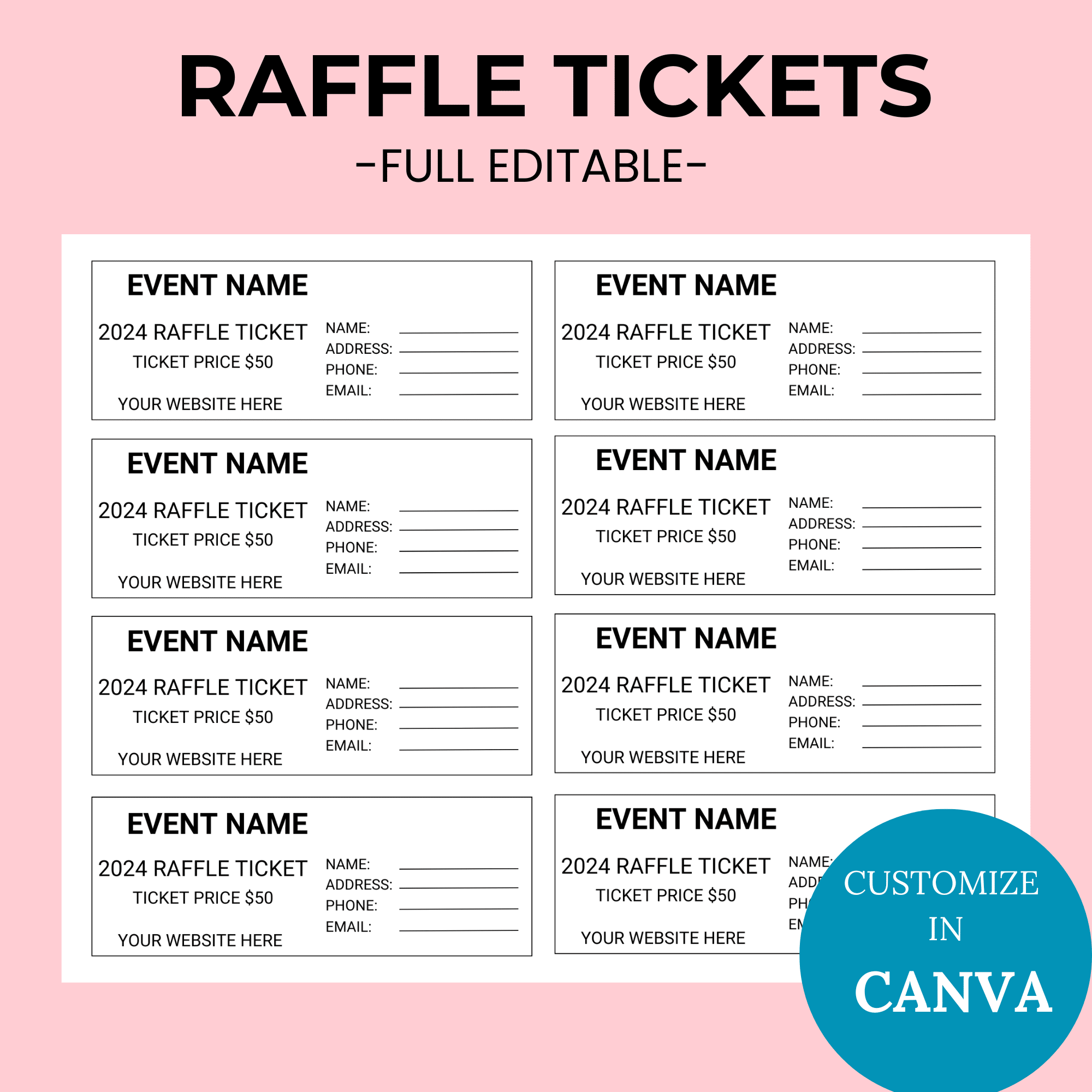 Free Printable Raffle Ticket Template Download