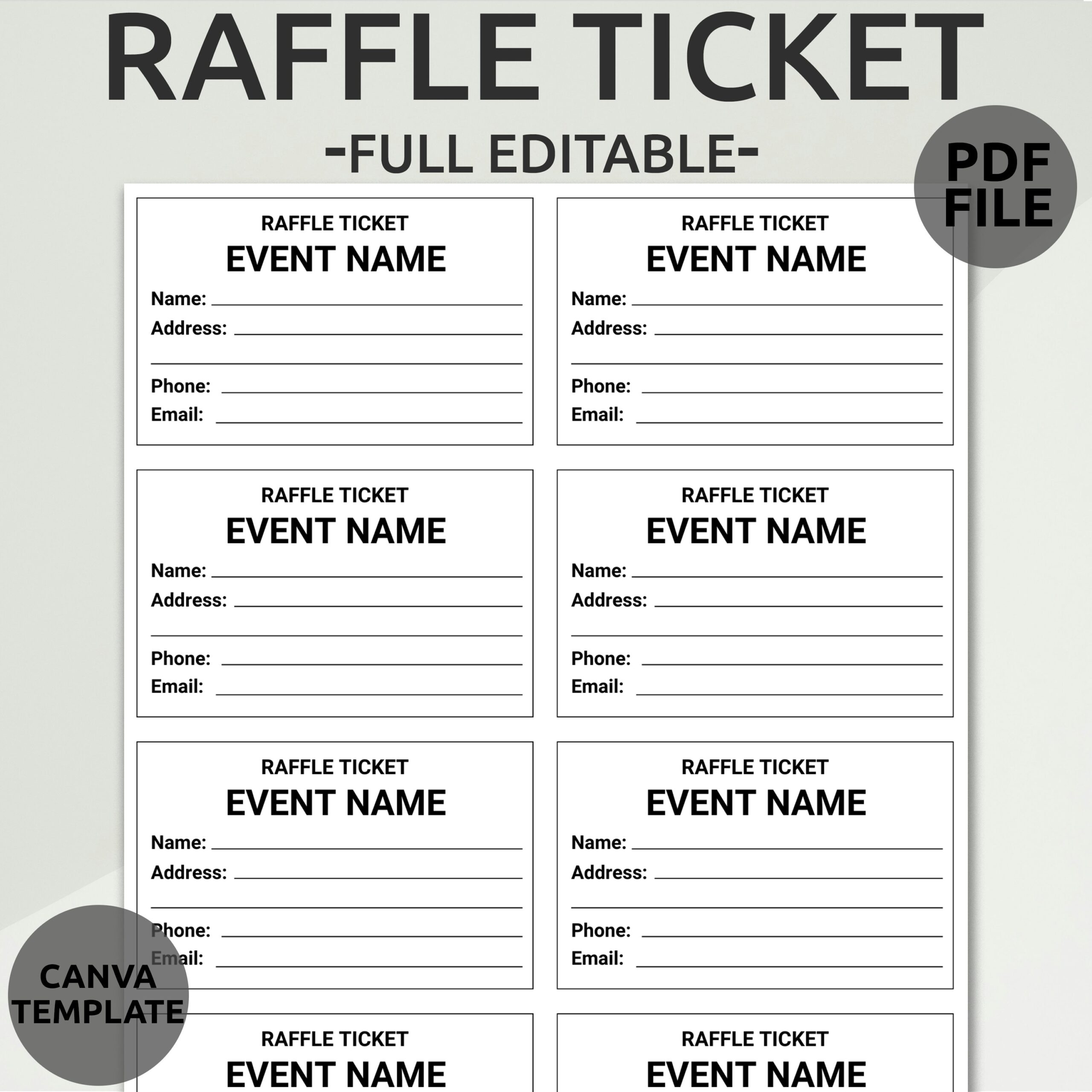 Editable Raffle Ticket Template Printable Raffle Ticket Surprise Worksheets Library