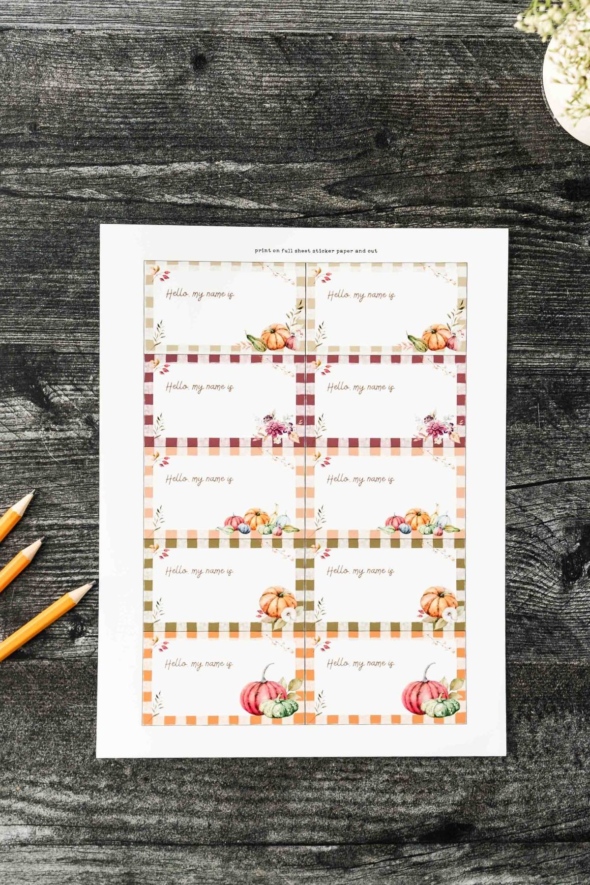 Fall Name Tags A Pretty Free Printable 