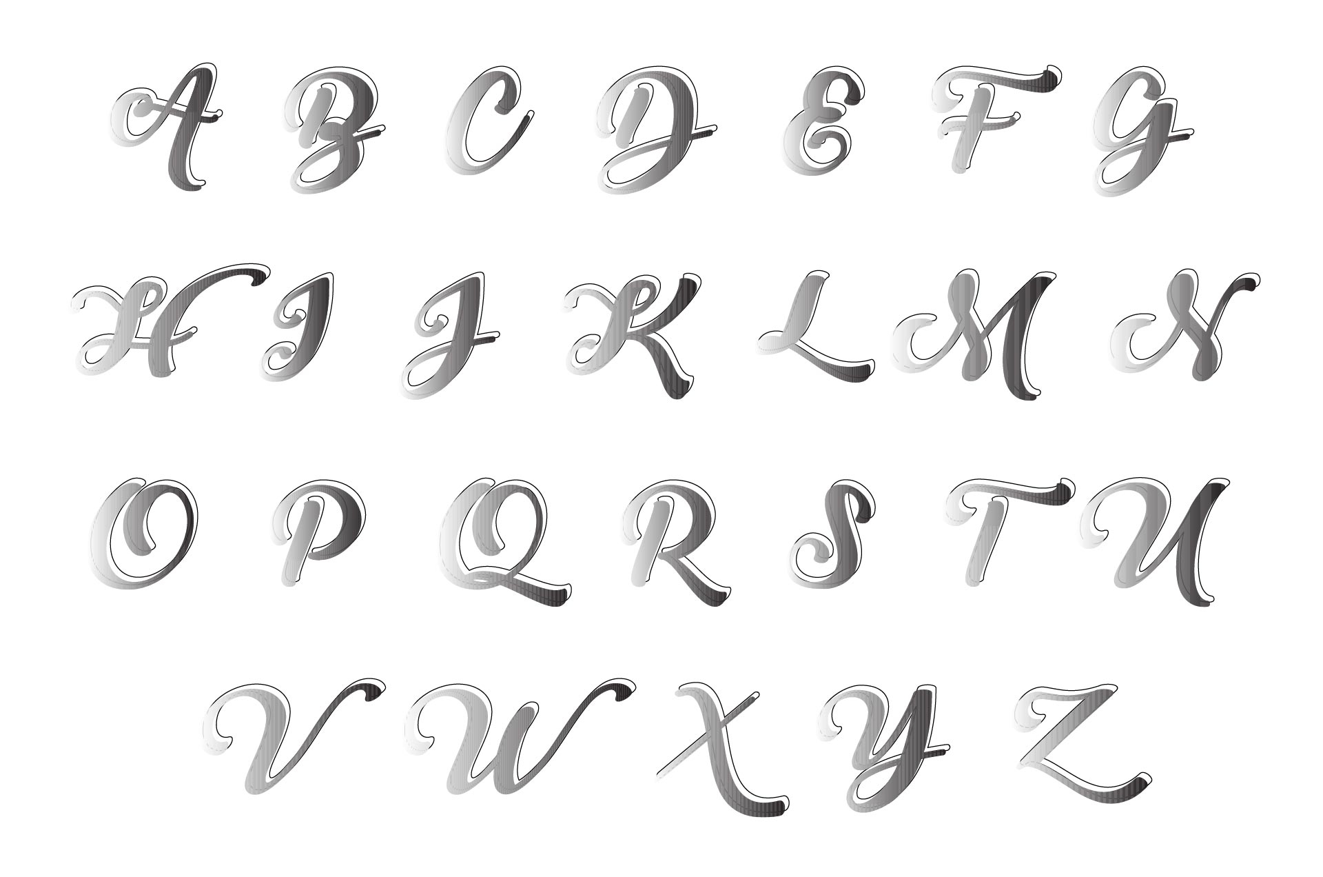 Fancy Printable Letters Printable Party Favors