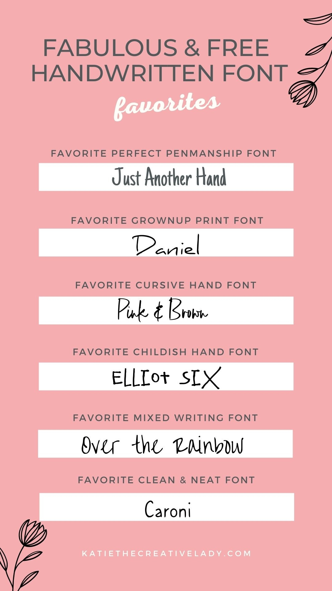 Favorite Fonts Top Picks For The Best Free Handwritten Fonts 