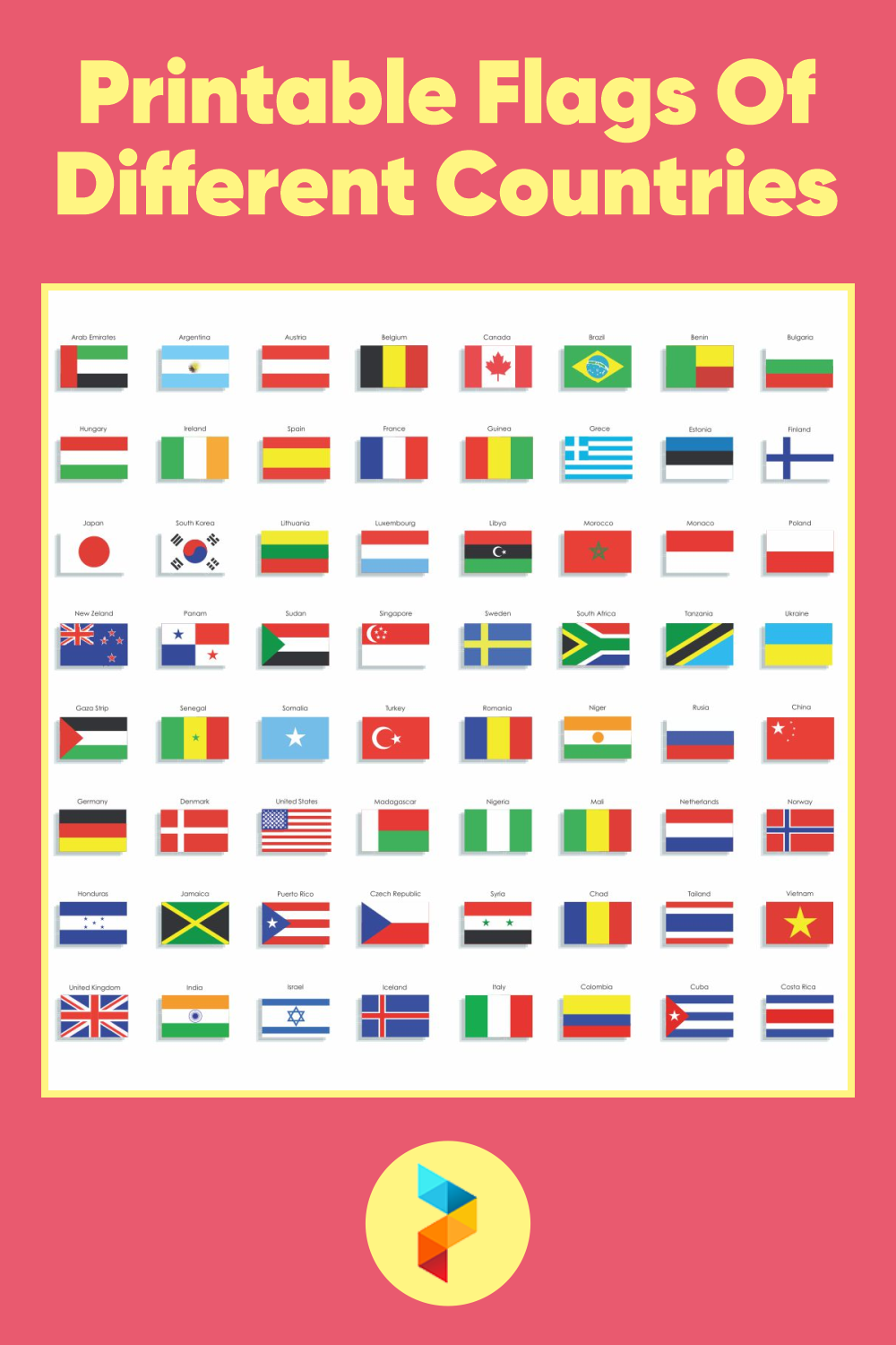 Flags Of Different Countries 20 Free PDF Printables Printablee Worksheets Library