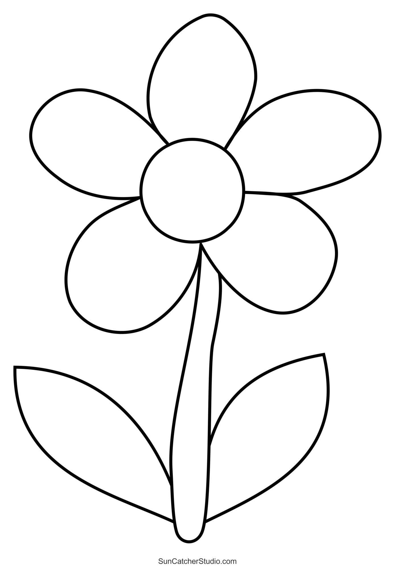 Free Printable Flower Template