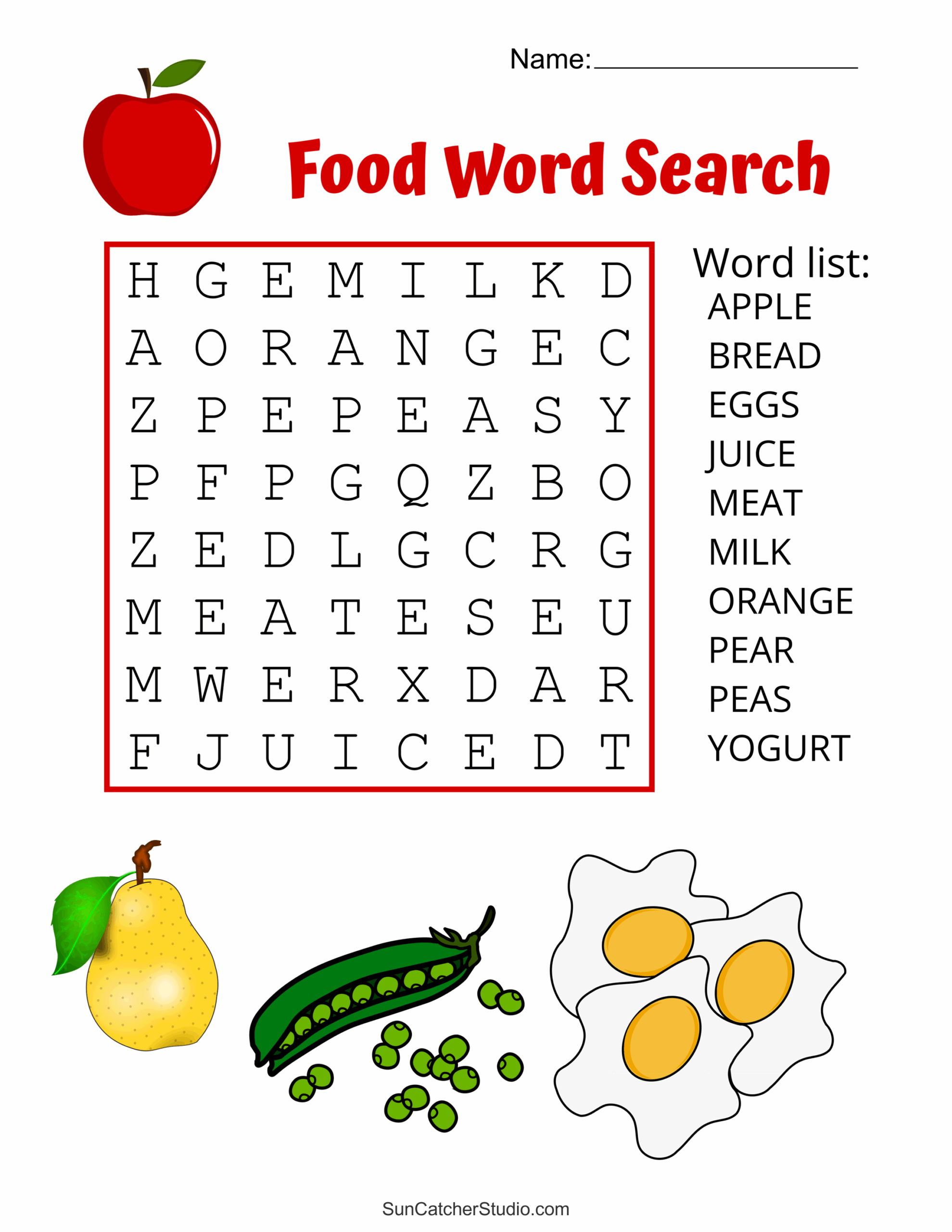 Printable Easy Word Searches