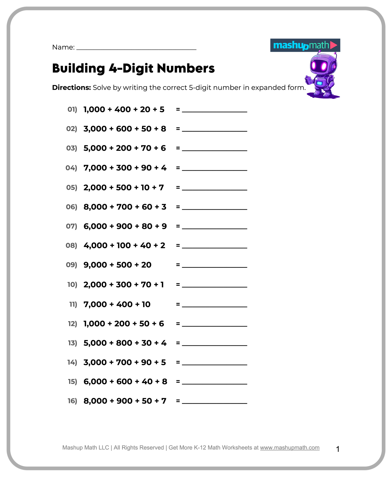 math worksheets for 5th graders free printable
