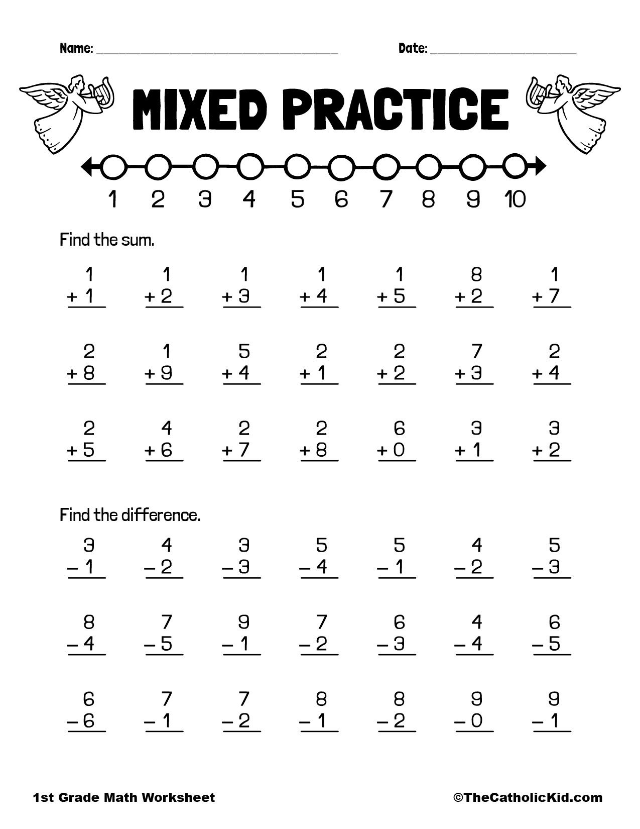 Free Printable Addition And Subtraction Worksheets