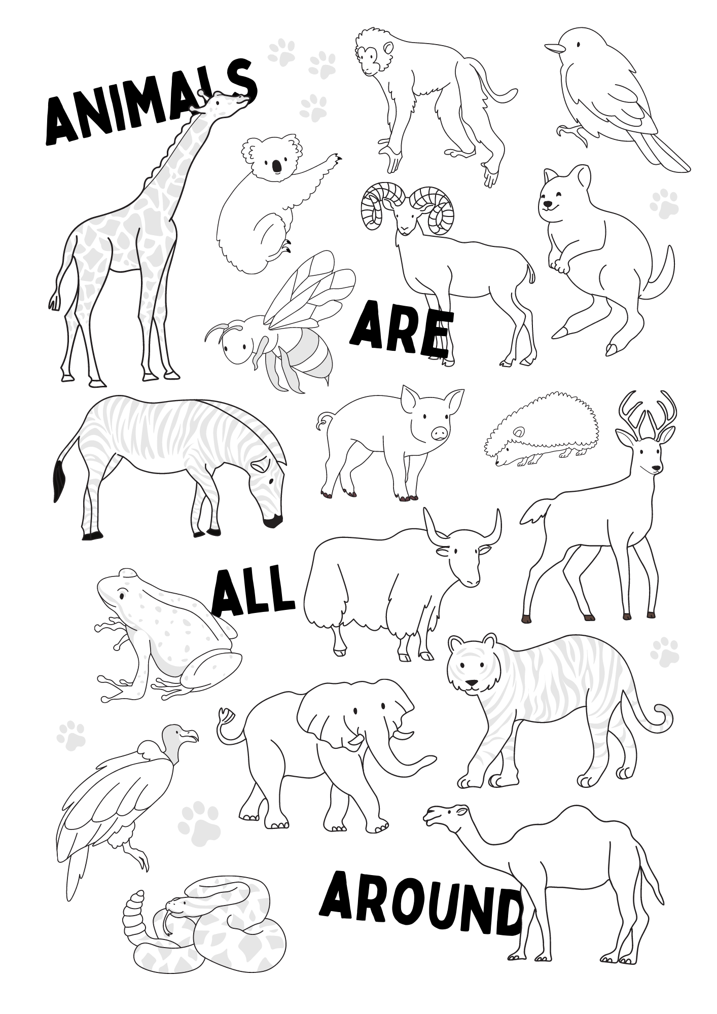Wild Animals Coloring Pages Printable