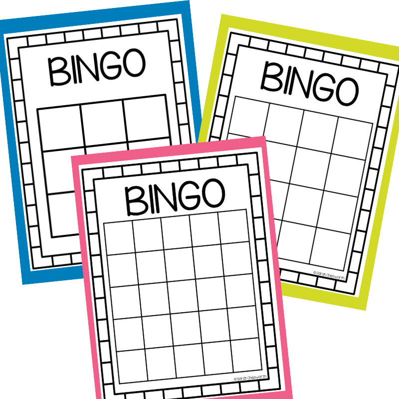 free printable blank bingo card