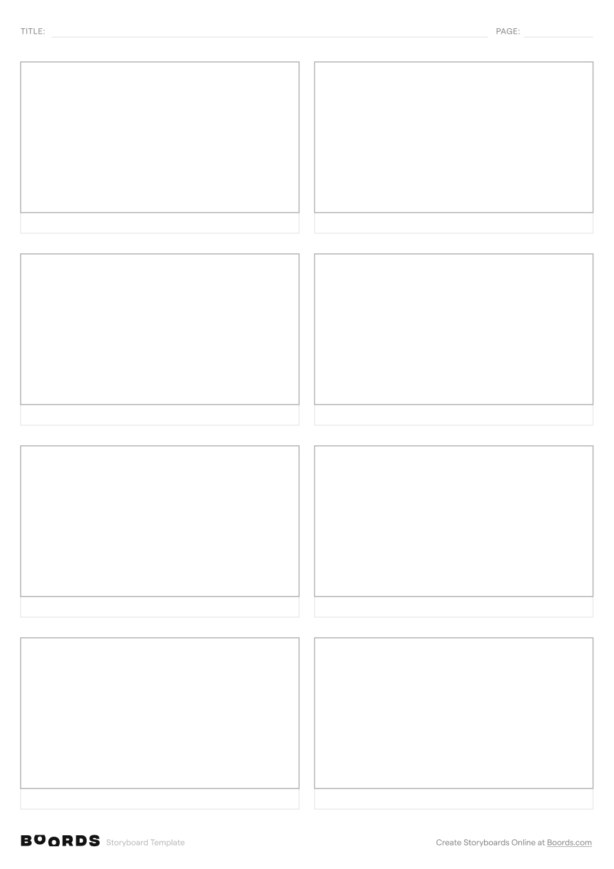 Printable Storyboard Template