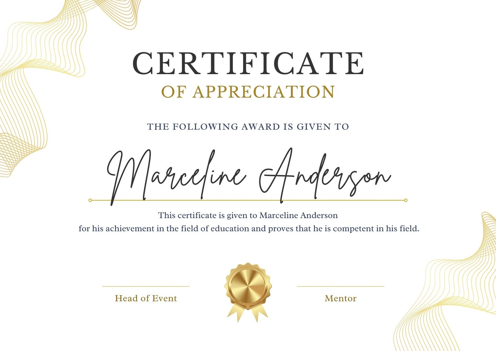 Free Printable Certificates Of Appreciation