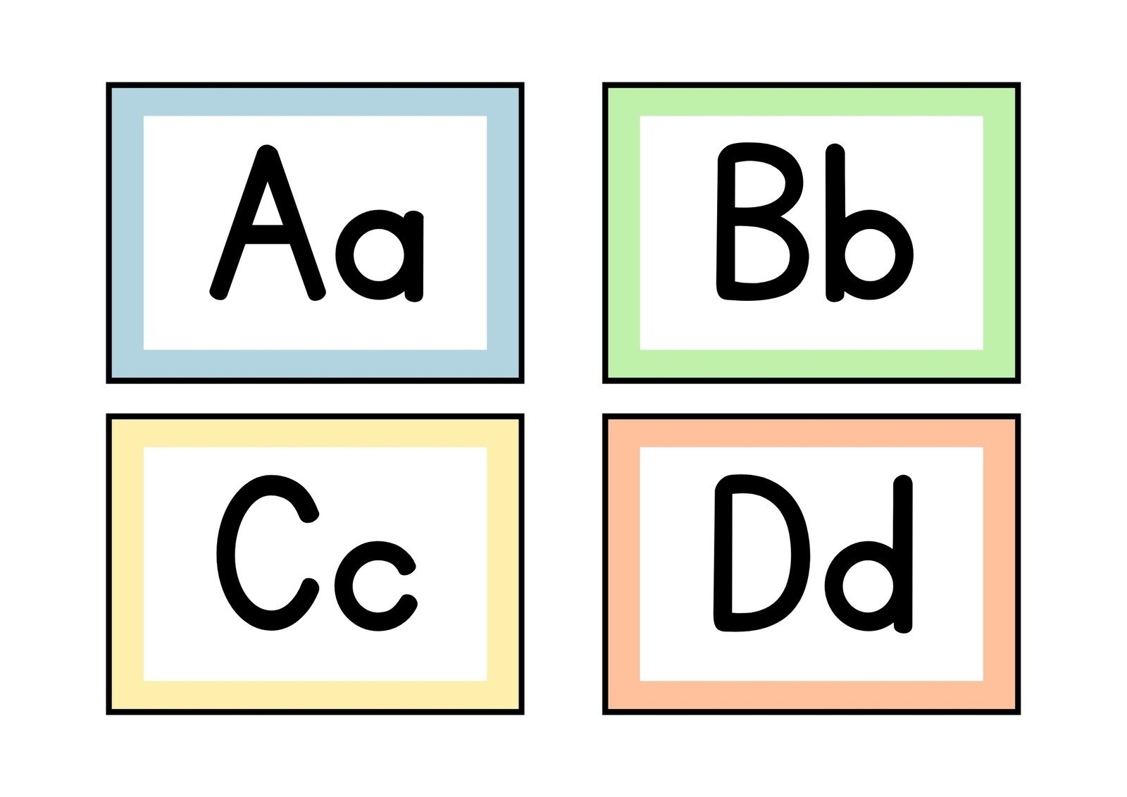 Alphabet Flash Cards Free Printable