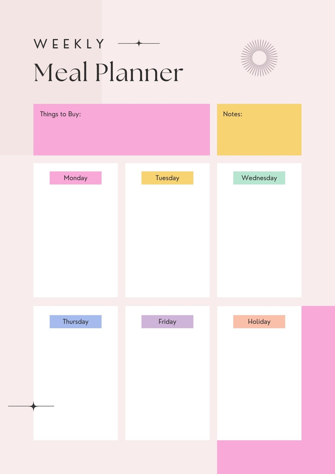daily meal plan printable