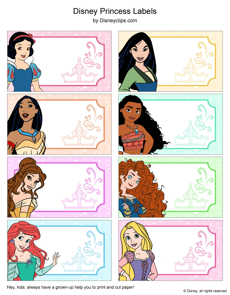 Disney Princesses Printable