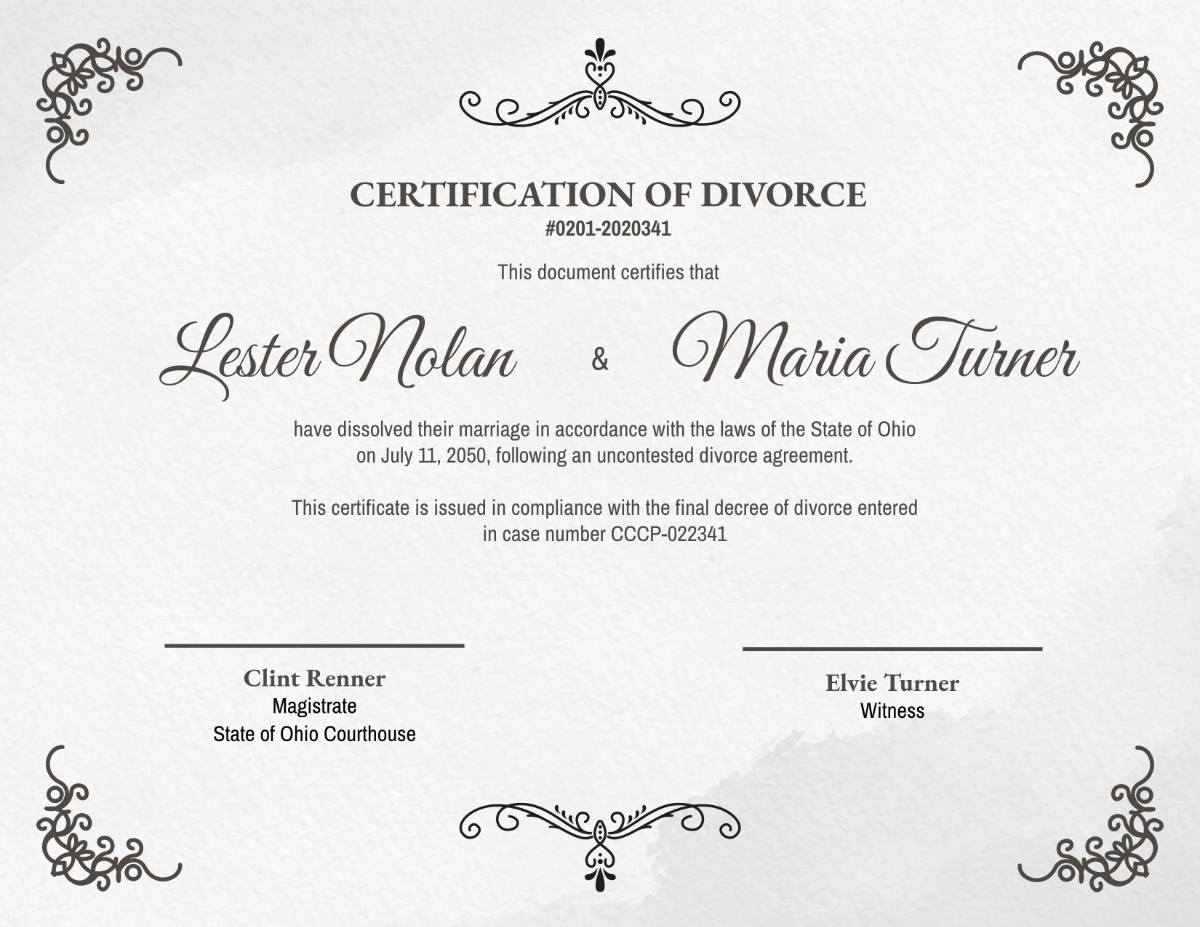 printable divorce papers ohio