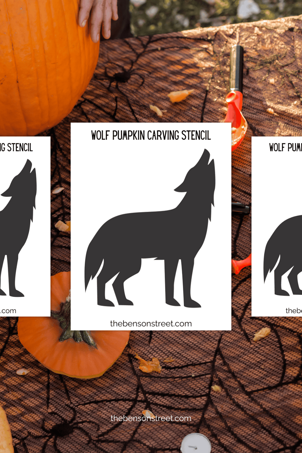 FREE Easy Printable Wolf Pumpkin Stencil For Carving The Benson Street